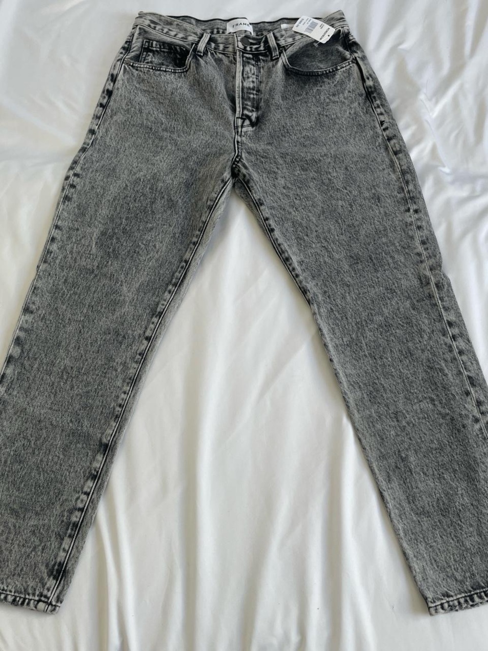Nordstrom / Frame Black Gray Acid-Wash Jeans